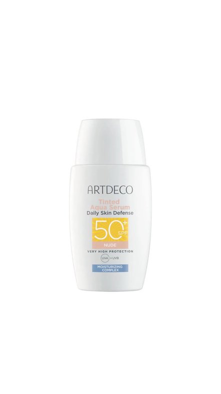 ARTDECO TINTED AQUA SERUM DAILY SKIN DEFENSE SPF50+ - NUDE أرديكو سيروم مائي ملون بعامل حماية من أشعة الشمس